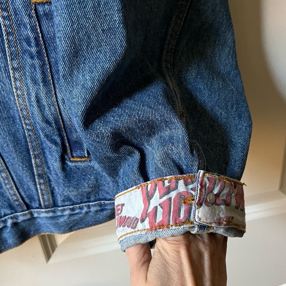 1990s Vintage Planet Hollywood Atlanta Jean Jacket Size XL - Picture 8 of 11
